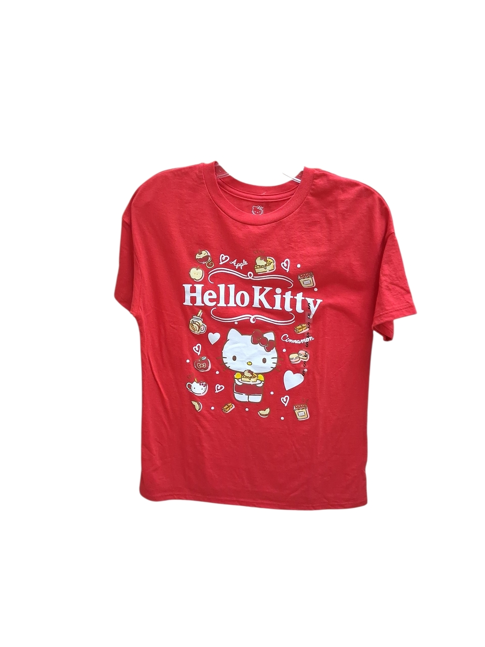 Hello Kitty Red‎ Graphic Tee with Dessert Motif